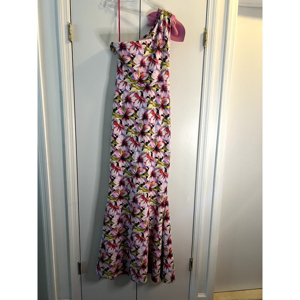 Chiara Boni La Petite Robe Gosia Floral One Shoulder Gown Maxi Dress Sz 48 12 L - Picture 7 of 11